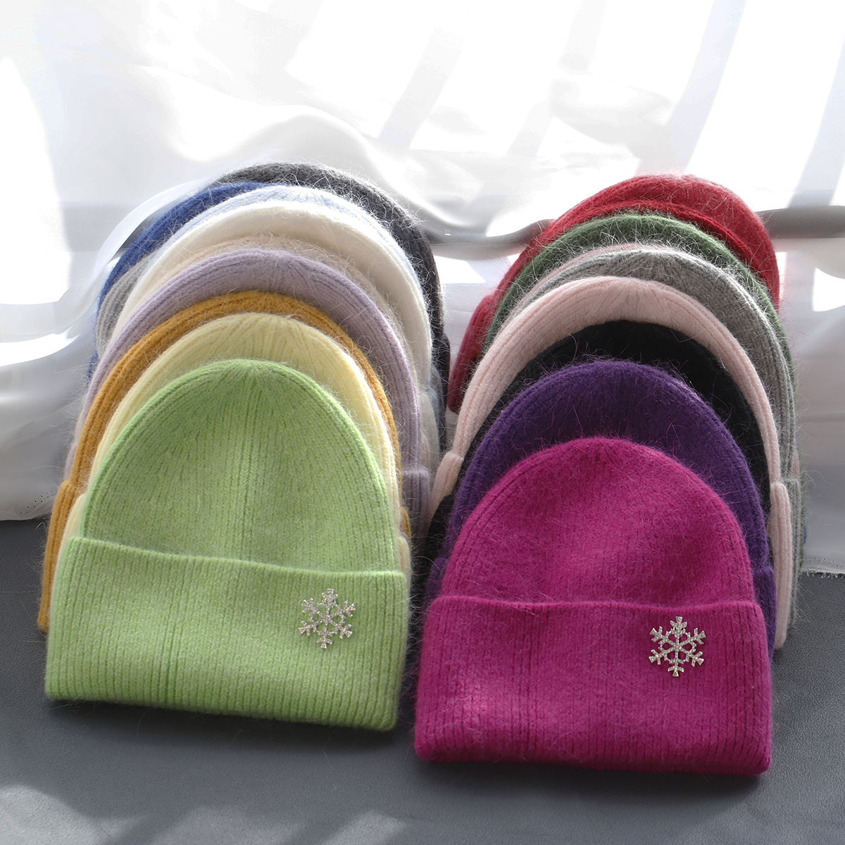 Knit Beanie Hat Warm - 2026 Rabbit Fur Beanies Soft Warm