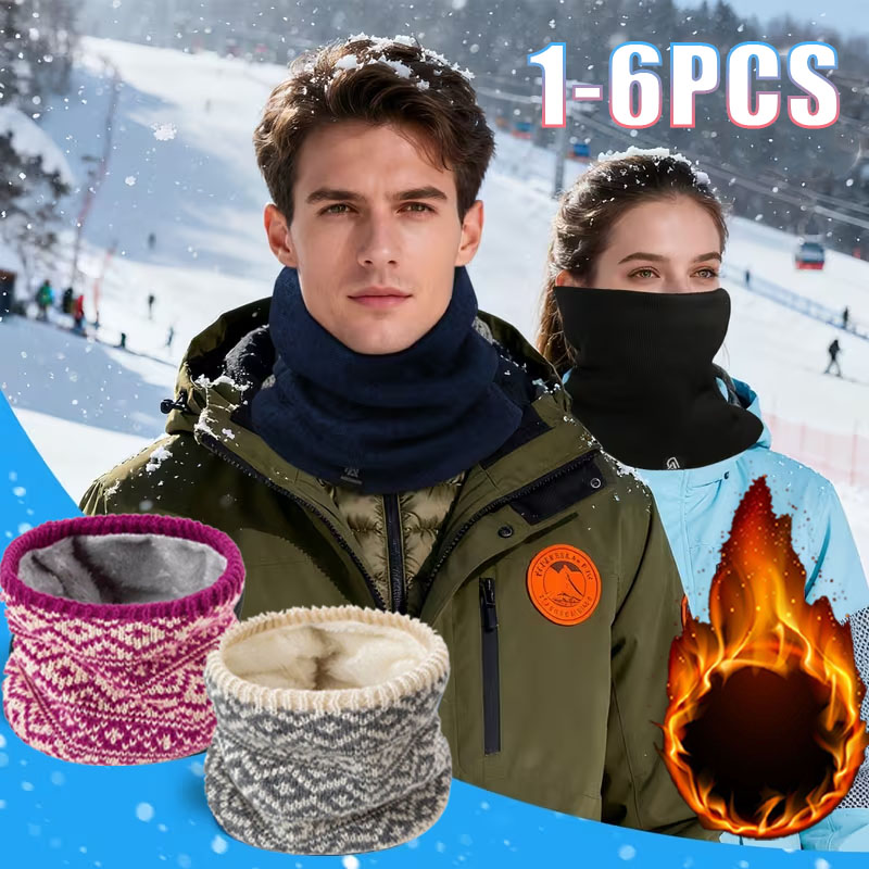 1-6PCS Winter Knit Neck Gaiter - огляд і ціна Neck Gaiter Fleece