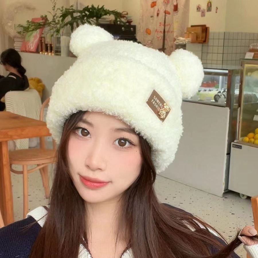 1-5PCS Women Winter Bear Ear F - огляд і ціна Knit Beanie Hat Warm
