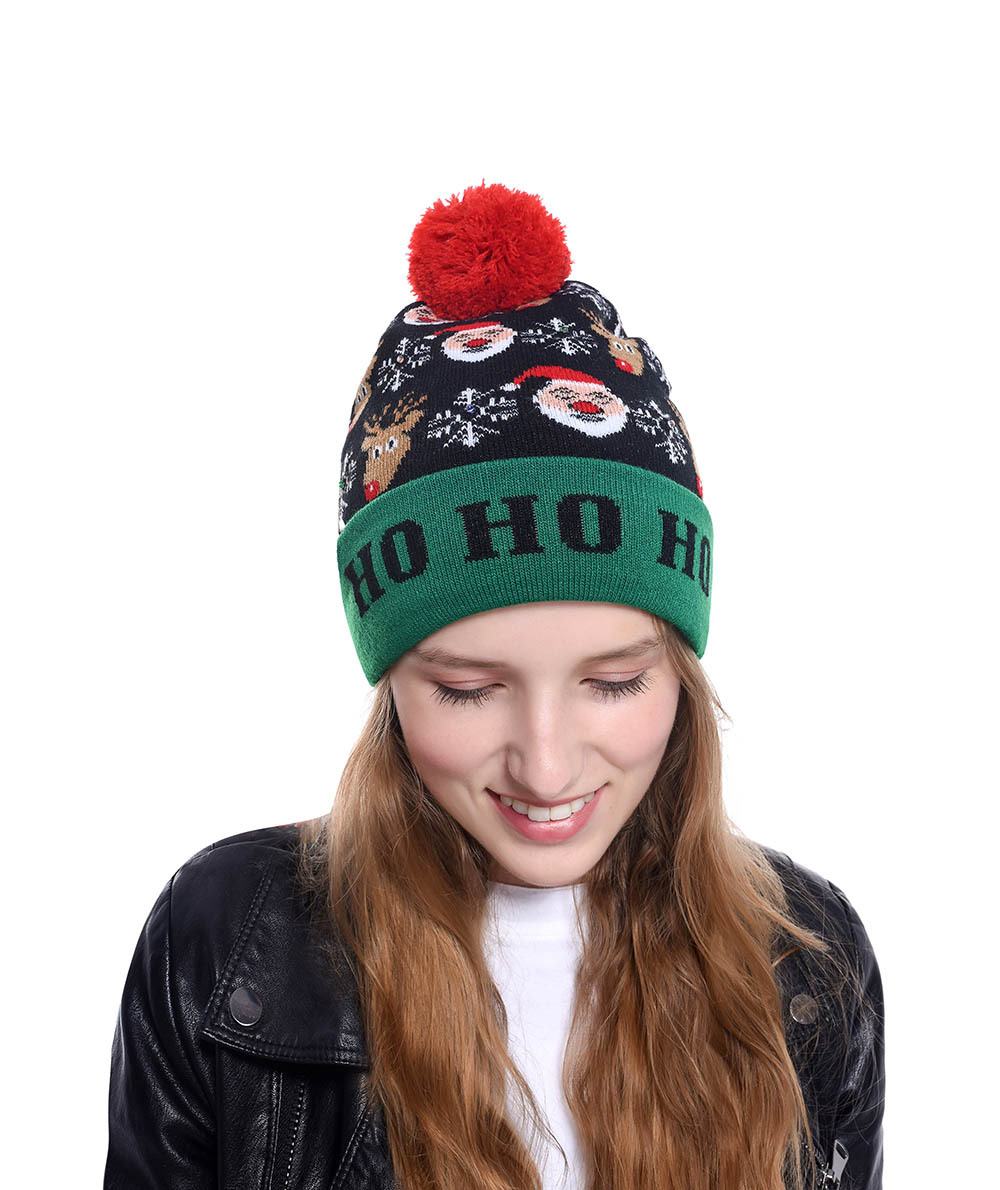 Knitted LED Christmas Hat  Bea - огляд і ціна Knit Beanie Hat Warm