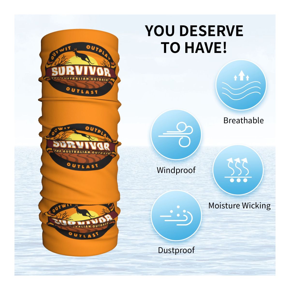 Adventure Game TV Show Survivo - огляд і ціна Neck Gaiter Fleece