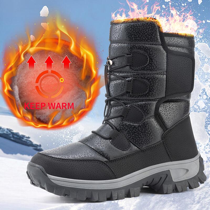 New Warm Men Plush Snow Boots  - огляд і ціна Waterproof Winter Boot