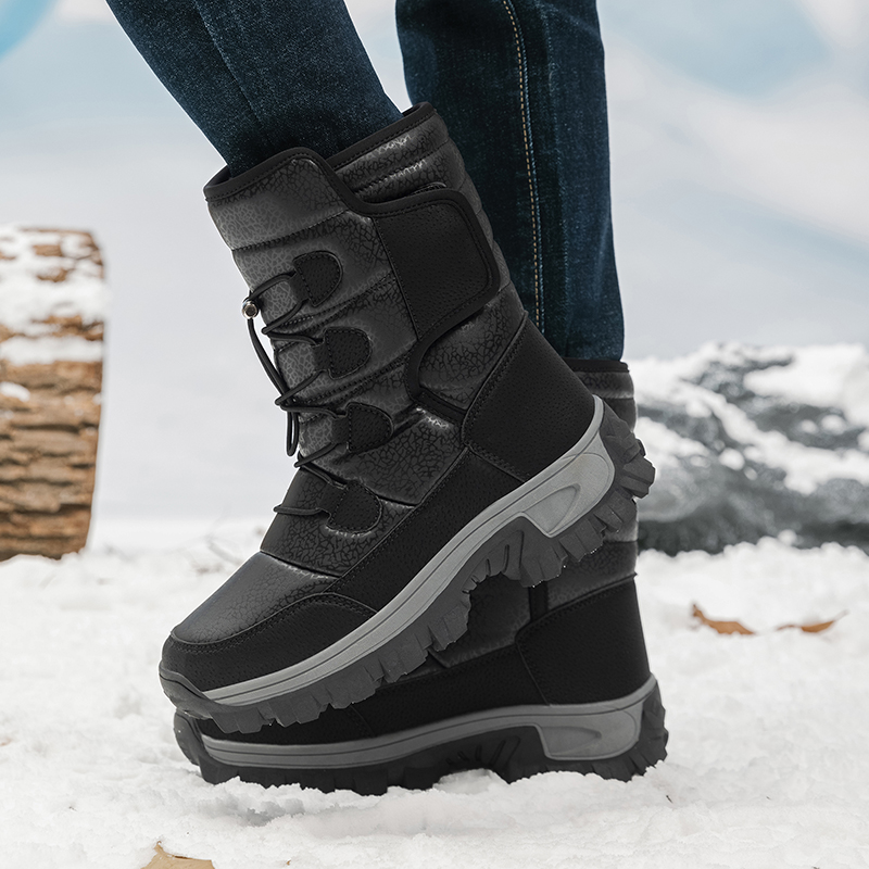 New Warm Men Plush Snow Boots  - огляд і ціна Waterproof Winter Boot