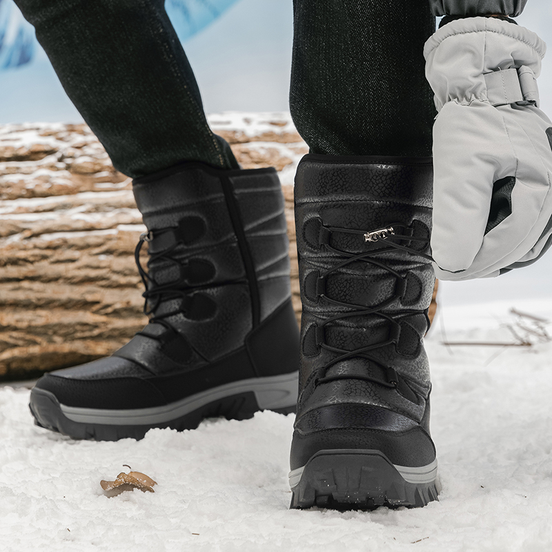 New Warm Men Plush Snow Boots  - огляд і ціна Waterproof Winter Boot