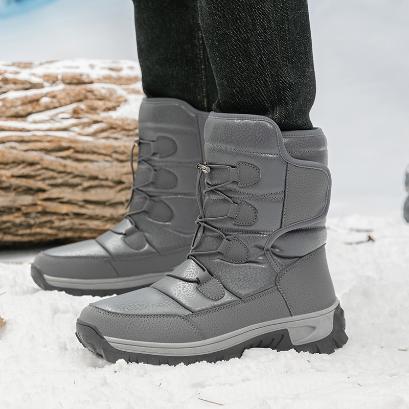 New Warm Men Plush Snow Boots  - огляд і ціна Waterproof Winter Boot